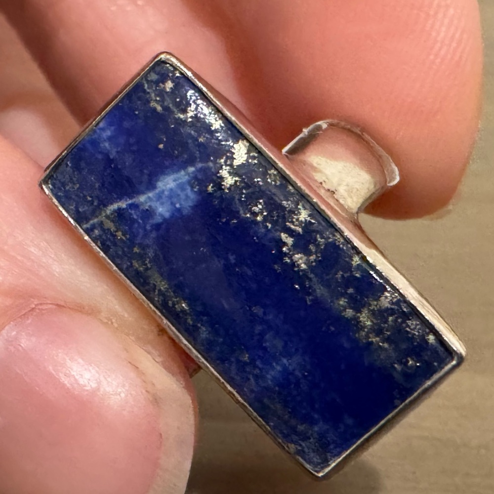 Rectangular Lapis Ring - image 6